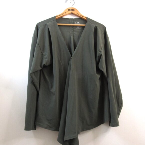 Aday That's A Wrap Top in Moss - Picture 7 of 8